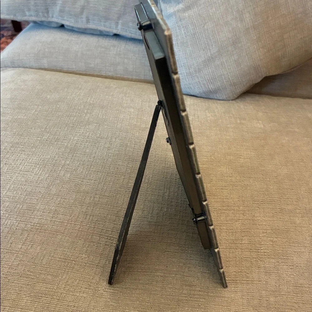 Furio Decorative Metals Standing Photo Frame with Accents holds 4”x 6” photo